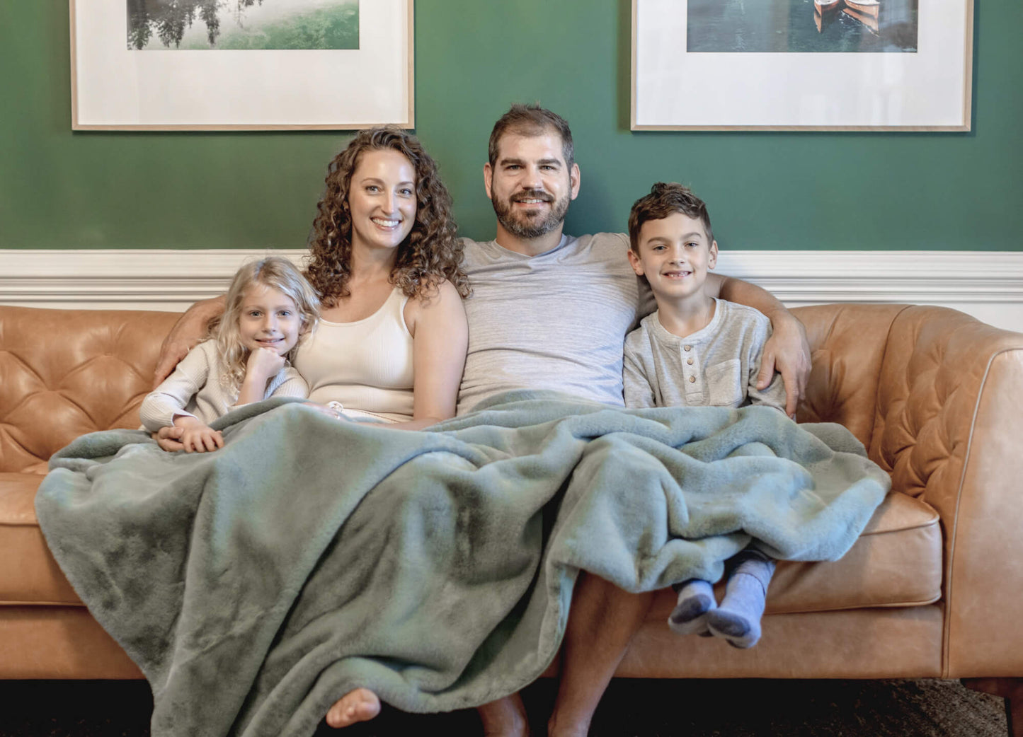 Sage luxury throw blanket