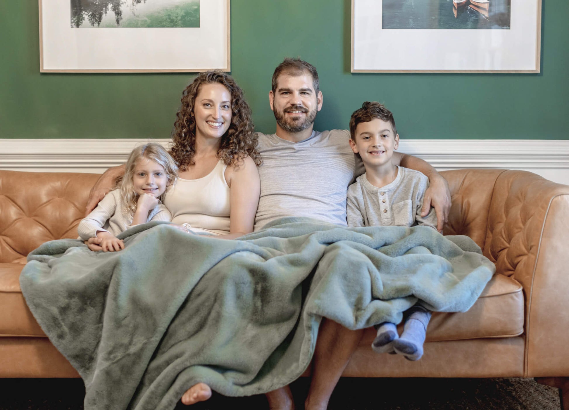 Sage luxury throw blanket