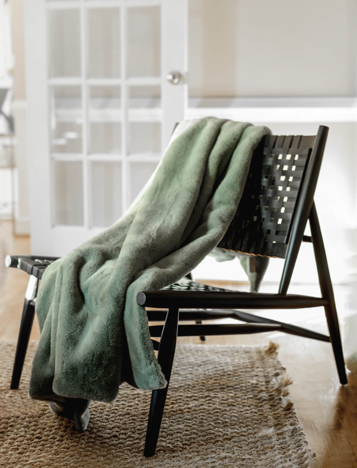 Sage cozy throw blanket