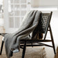 Soft gray throw blanket